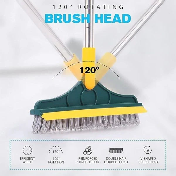 2-in-1 Scrubbing Brush | Corner Wiper | Flexible Head