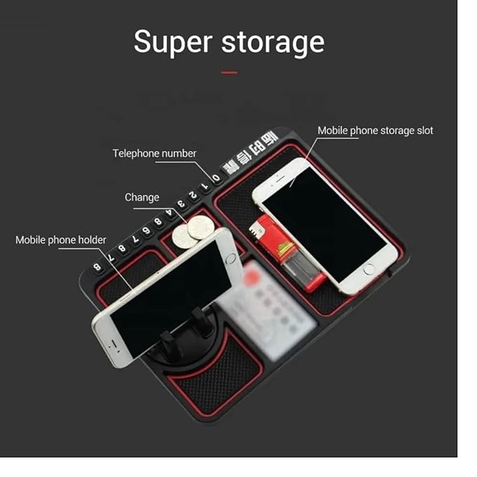 Anti-Slip Car Dashboard Mat with Mobile Stand