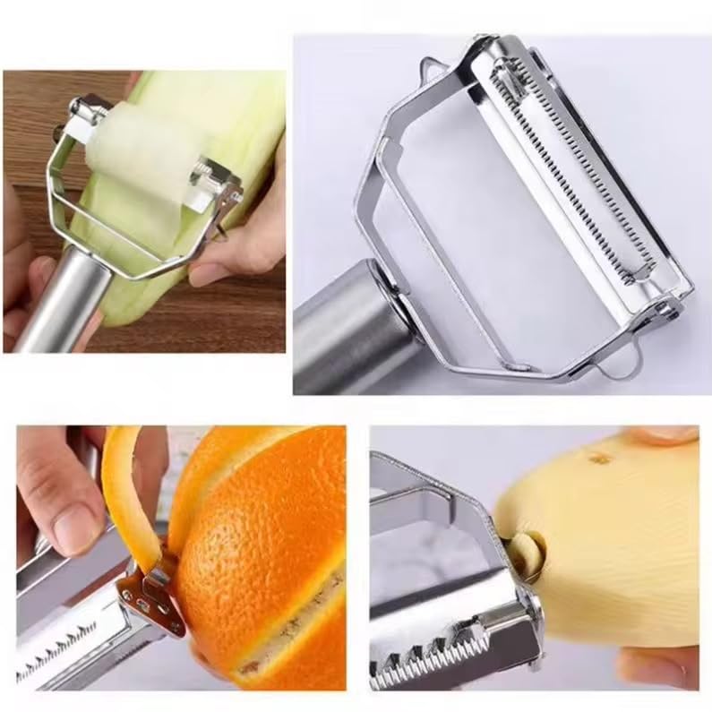 SwiftPeel™ – 3 in 1 Stainless Peeler | Sharp Blades, Anti-Rust | For Quick, Clean Prep