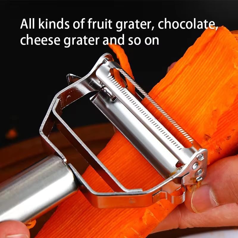 SwiftPeel™ – 3 in 1 Stainless Peeler | Sharp Blades, Anti-Rust | For Quick, Clean Prep