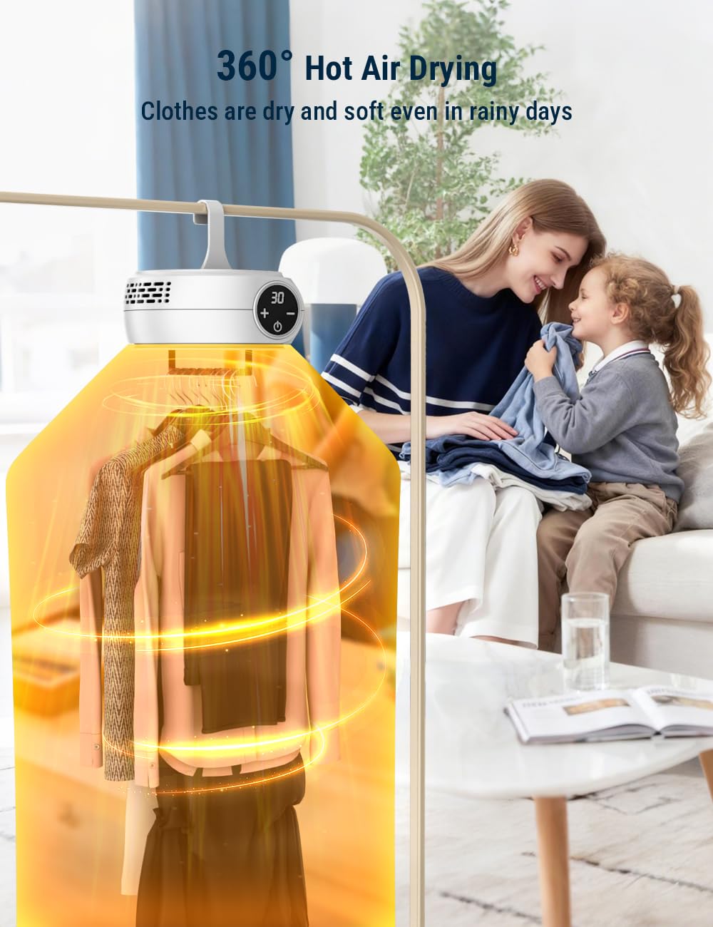 Portable Electric Clothes Dryer | Fast-Drying Machine with Adjustable Timer