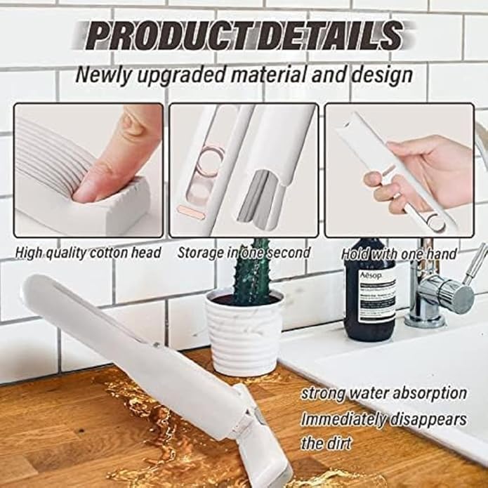 QuickMop™ – 2-in-1 Mop | Self-Squeezing Roller | Lightweight & Space-Saving