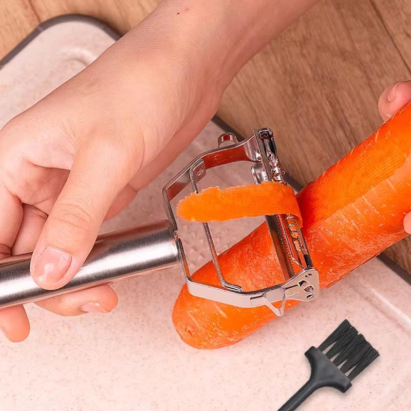 SwiftPeel™ – 3 in 1 Stainless Peeler | Sharp Blades, Anti-Rust | For Quick, Clean Prep