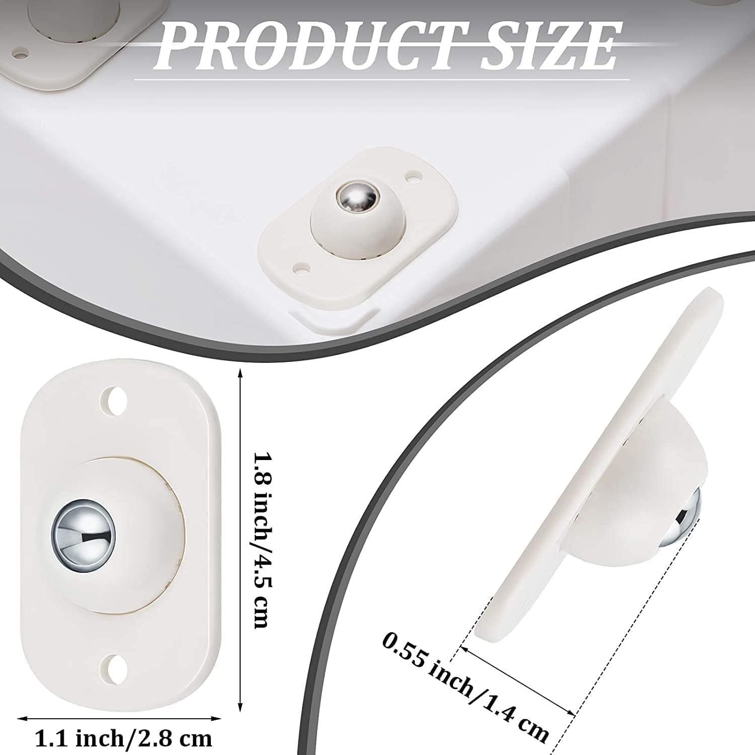 Caster Wheels 360 Degree Rotation( Pack Of 4)
