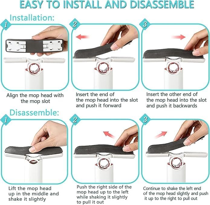 QuickMop™ – 2-in-1 Mop | Self-Squeezing Roller | Lightweight & Space-Saving