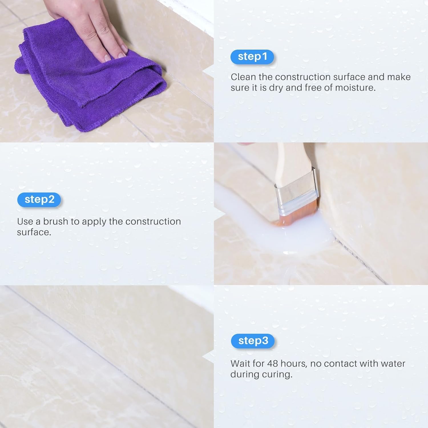Waterproof Transparent Glue with Brush