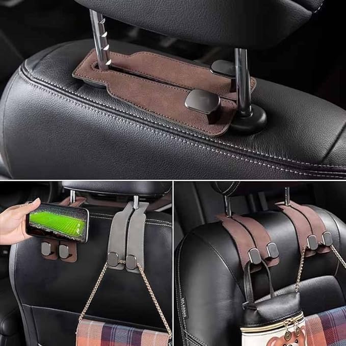 2 in 1 Car Back Seat Headrest Hooks (pack of 2)