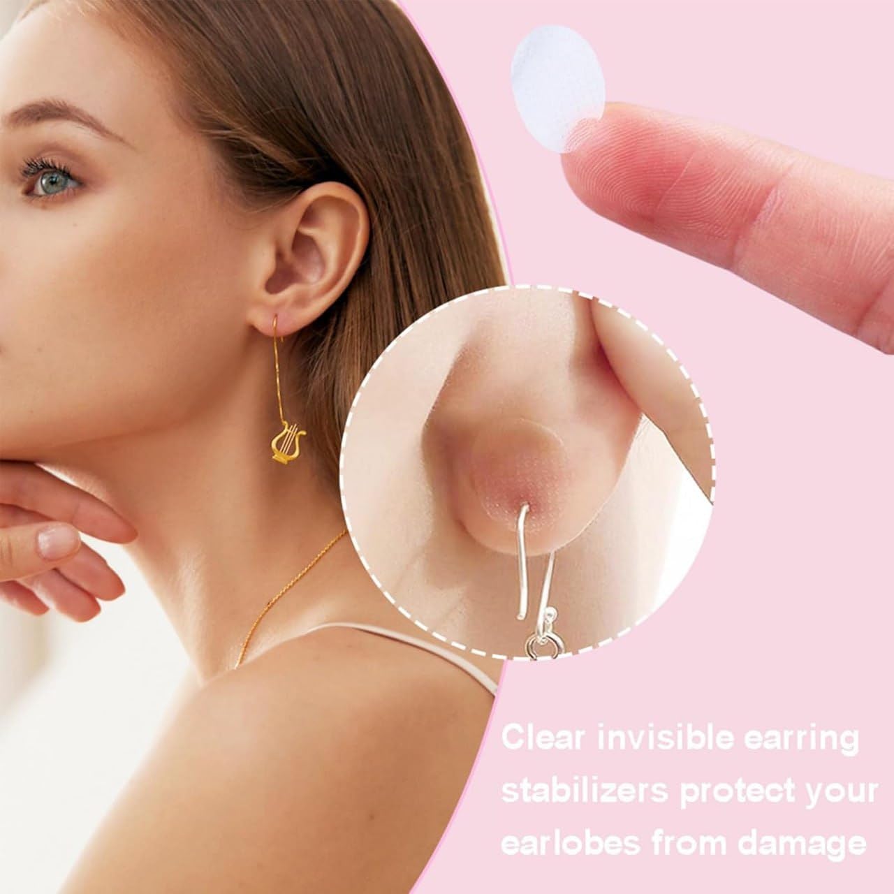 Invisible Premium Earlobe Support Patches for Heavy Earrings (300 Pack)
