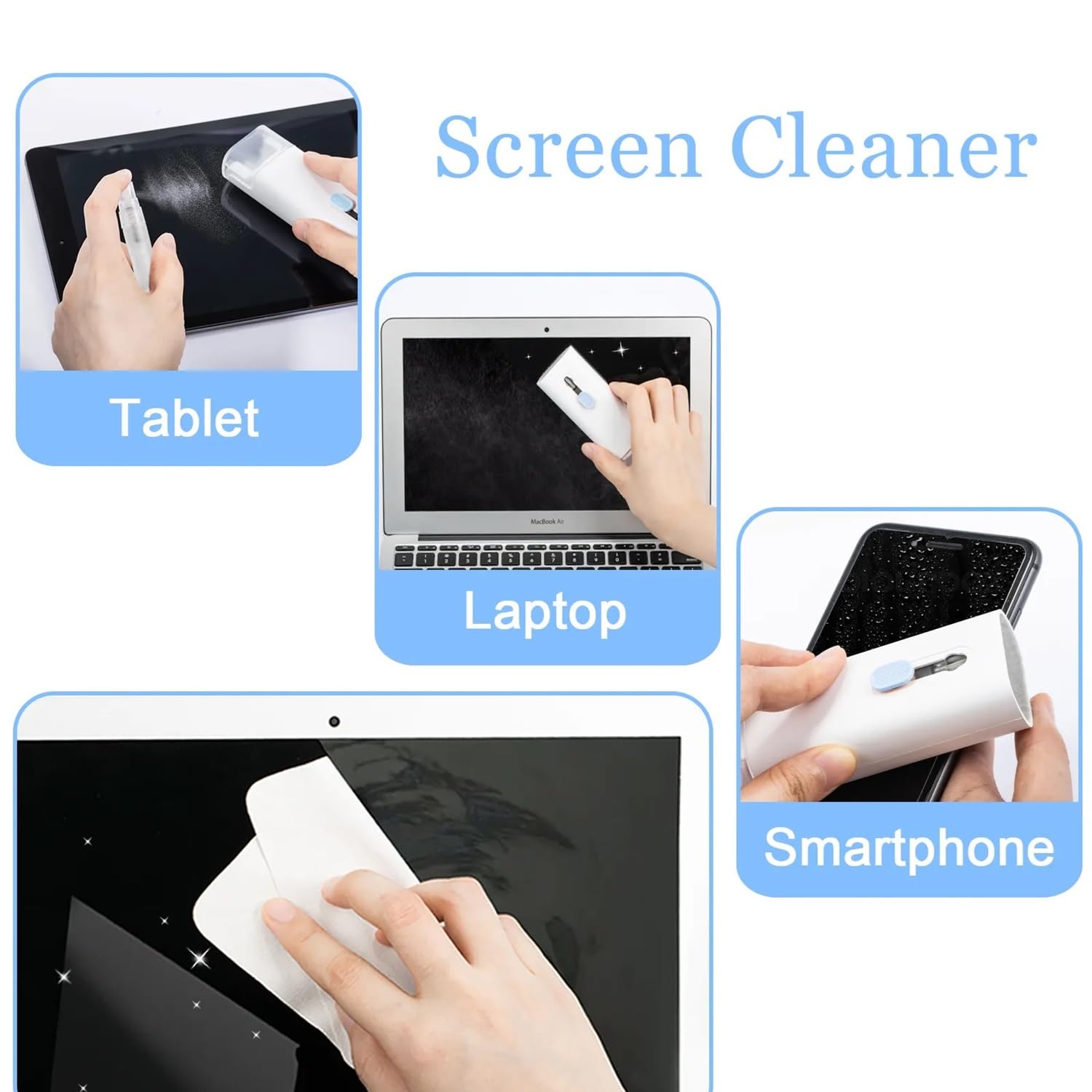 CleanCraft™ – Cleaning Kit | 7-in-1 Multifunctional Tools | For Keyboards, Gadgets & More