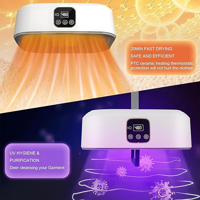 Portable Electric Clothes Dryer | Fast-Drying Machine with Adjustable Timer