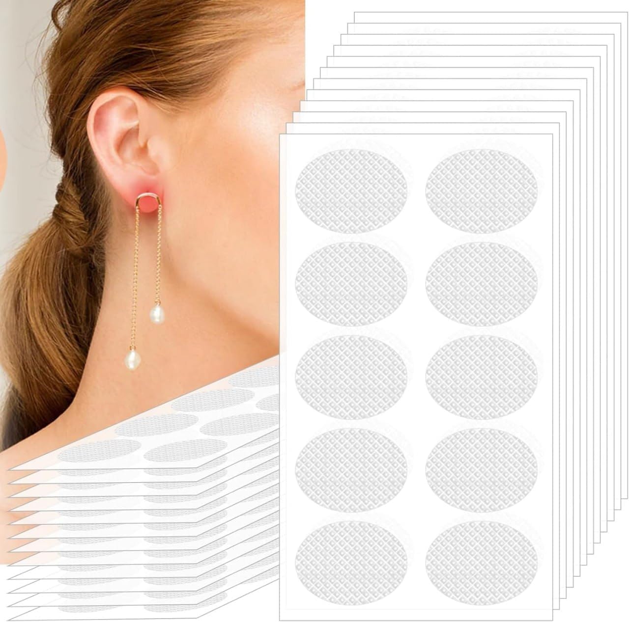 Invisible Premium Earlobe Support Patches for Heavy Earrings (300 Pack)