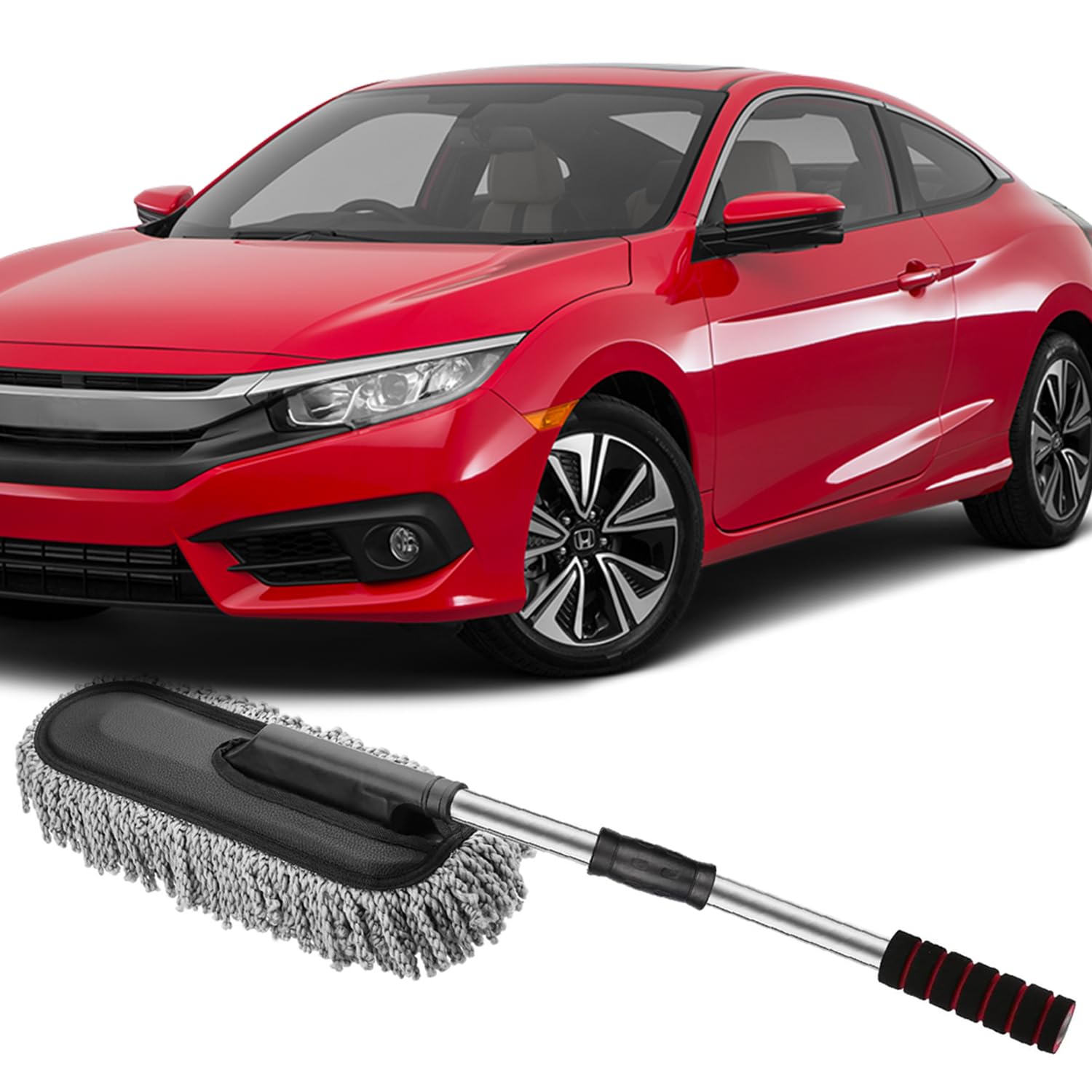Soft Microfiber Car Duster Brush with Extendable Handle