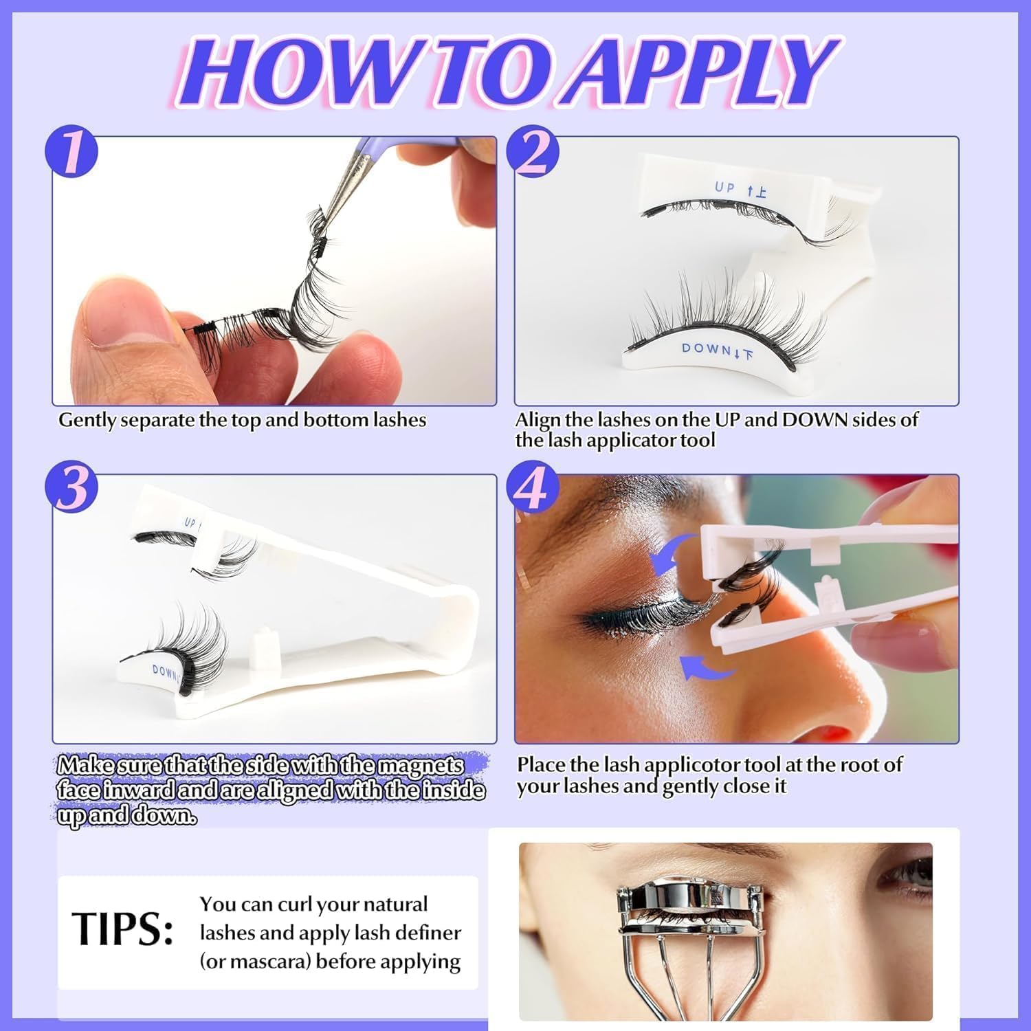 Magnetic Eyelashes Set (with Free Applicator)
