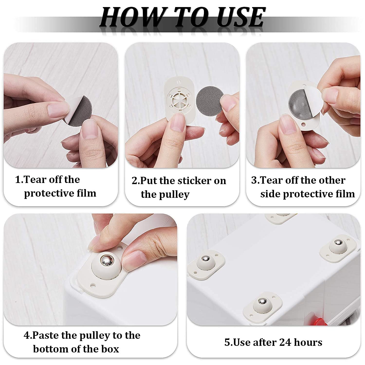 Caster Wheels 360 Degree Rotation( Pack Of 4)