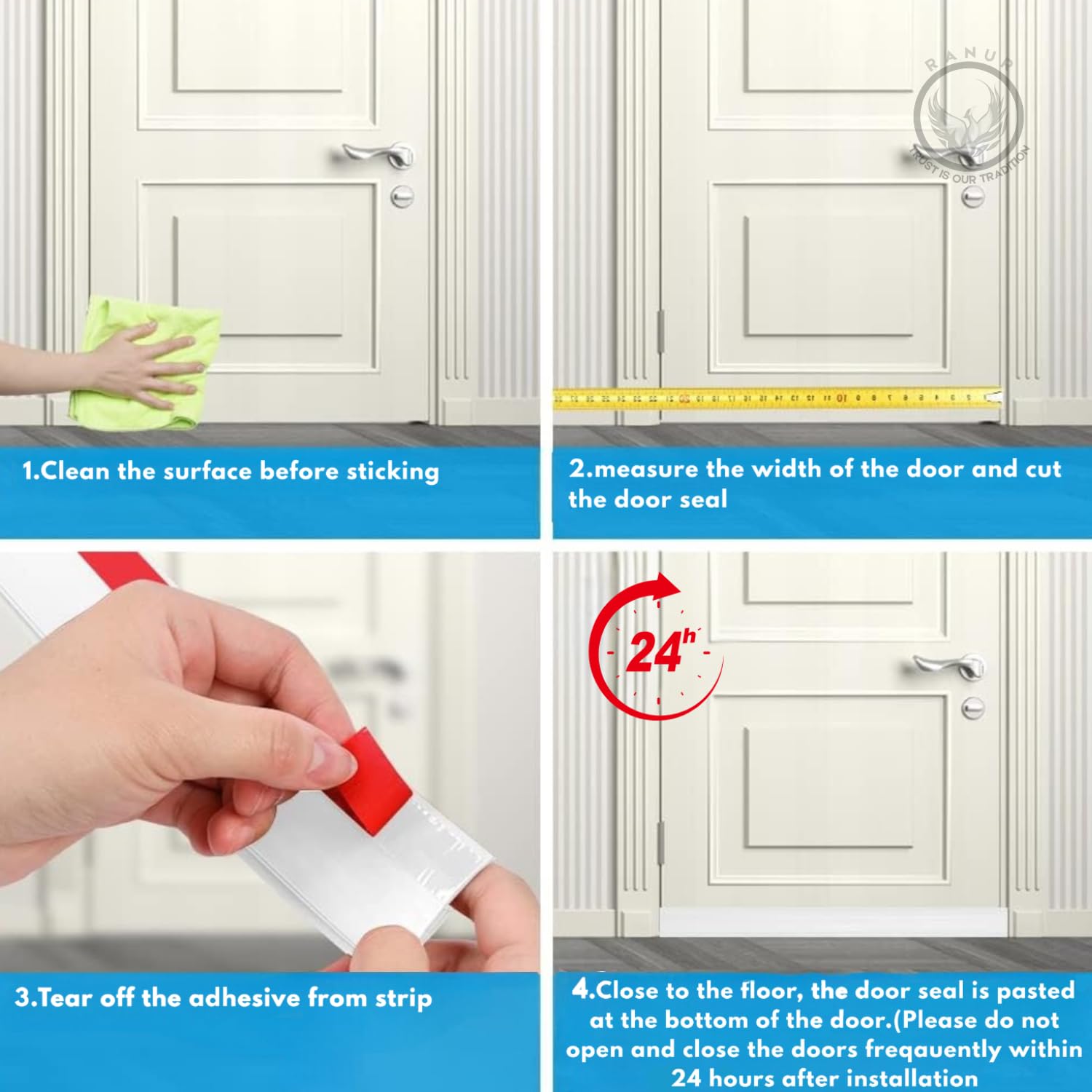 Door Bottom Sealing Strip Guard