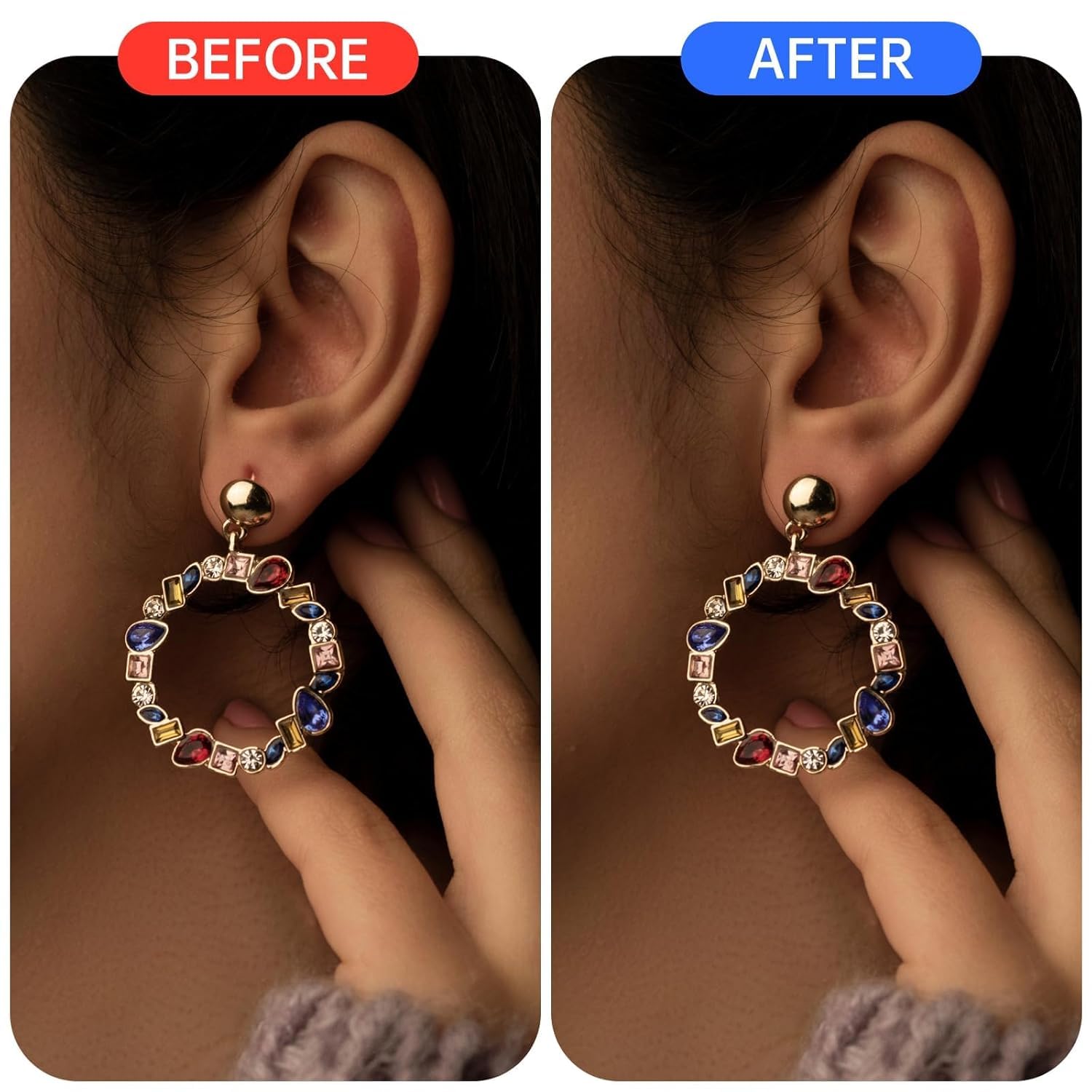 Invisible Premium Earlobe Support Patches for Heavy Earrings (300 Pack)