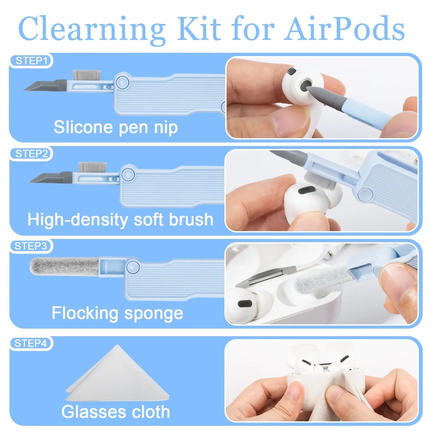 CleanCraft™ – Cleaning Kit | 7-in-1 Multifunctional Tools | For Keyboards, Gadgets & More