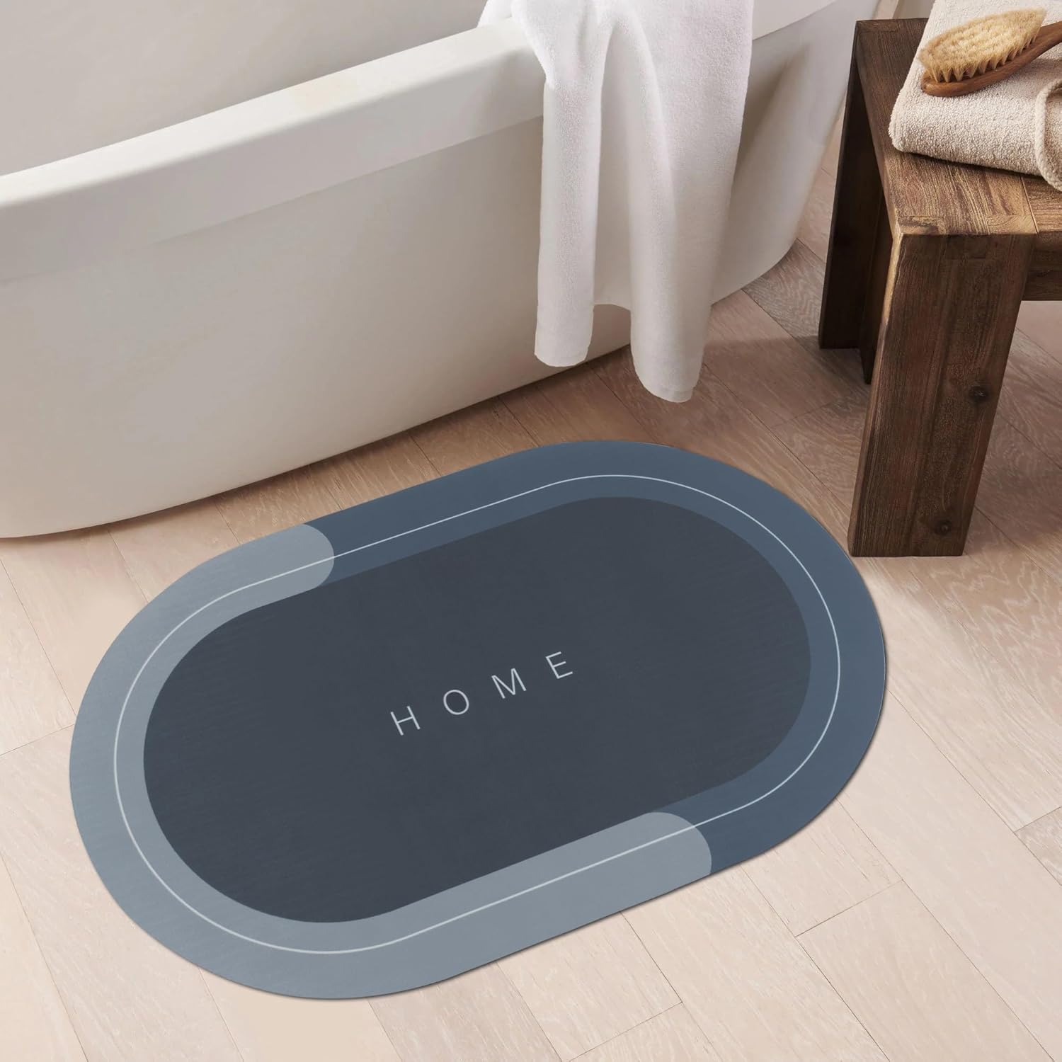 Anti-Slip Bathroom Mat | Water-Absorbing Rubber Doormat for Home, Kitchen, Washroom & Office | Non-Slip Rectangular Floor Mat