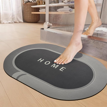 Anti-Slip Bathroom Mat | Water-Absorbing Rubber Doormat for Home, Kitchen, Washroom & Office | Non-Slip Rectangular Floor Mat