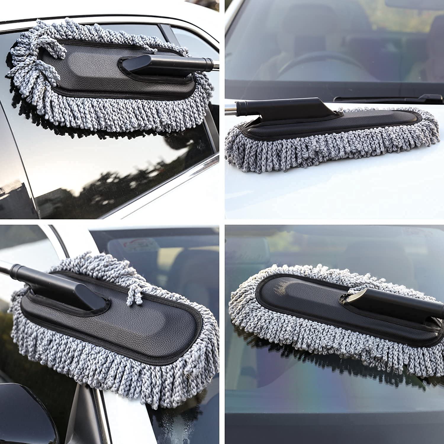 Soft Microfiber Car Duster Brush with Extendable Handle