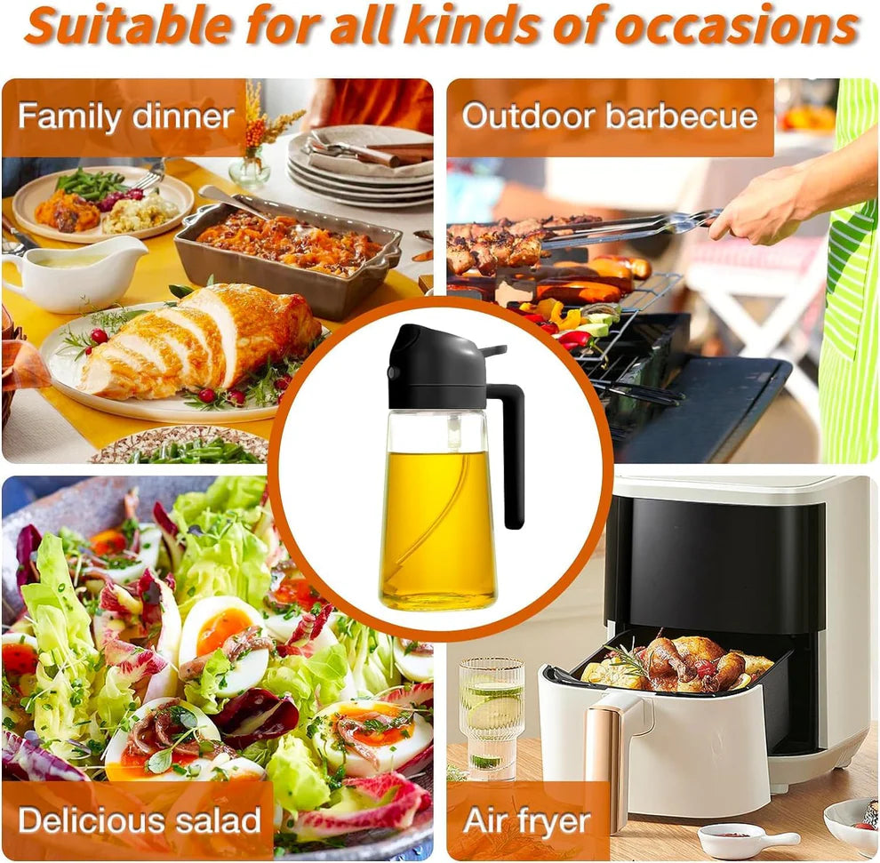 2 in 1 Oil Sprayer and Dispenser Bottle 500ml
