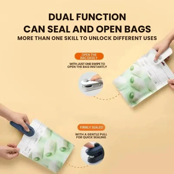 FreshLock™ – Portable Mini Sealer | No Preheating Needed | Airtight Seal