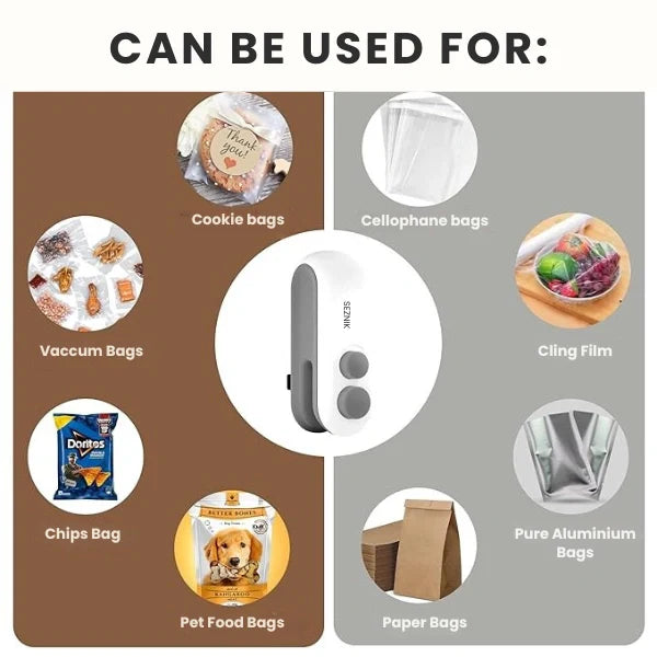 FreshLock™ – Portable Mini Sealer | No Preheating Needed | Airtight Seal