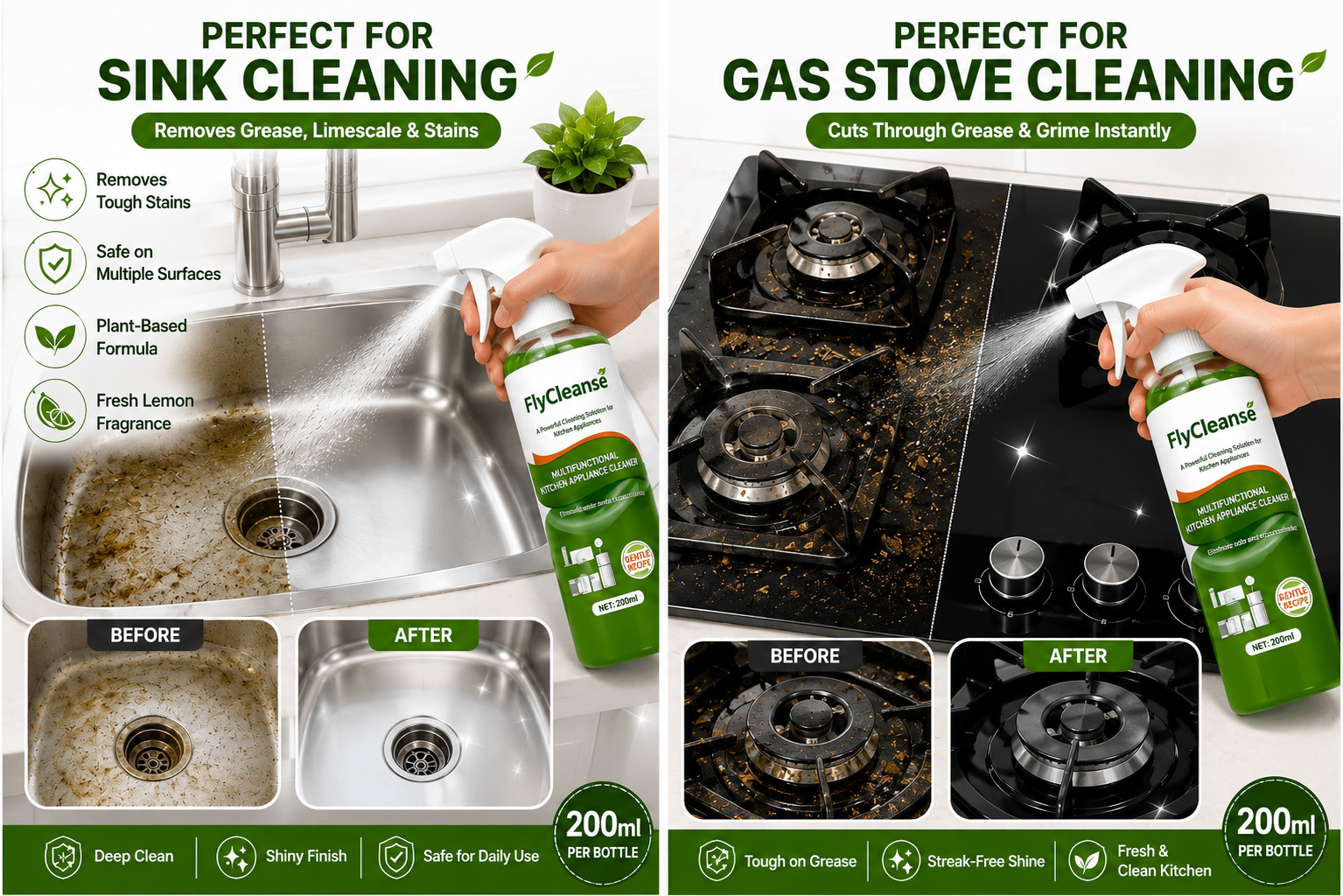 Multi-Purpose Kitchen Appliance Cleaner (Pack of 3)