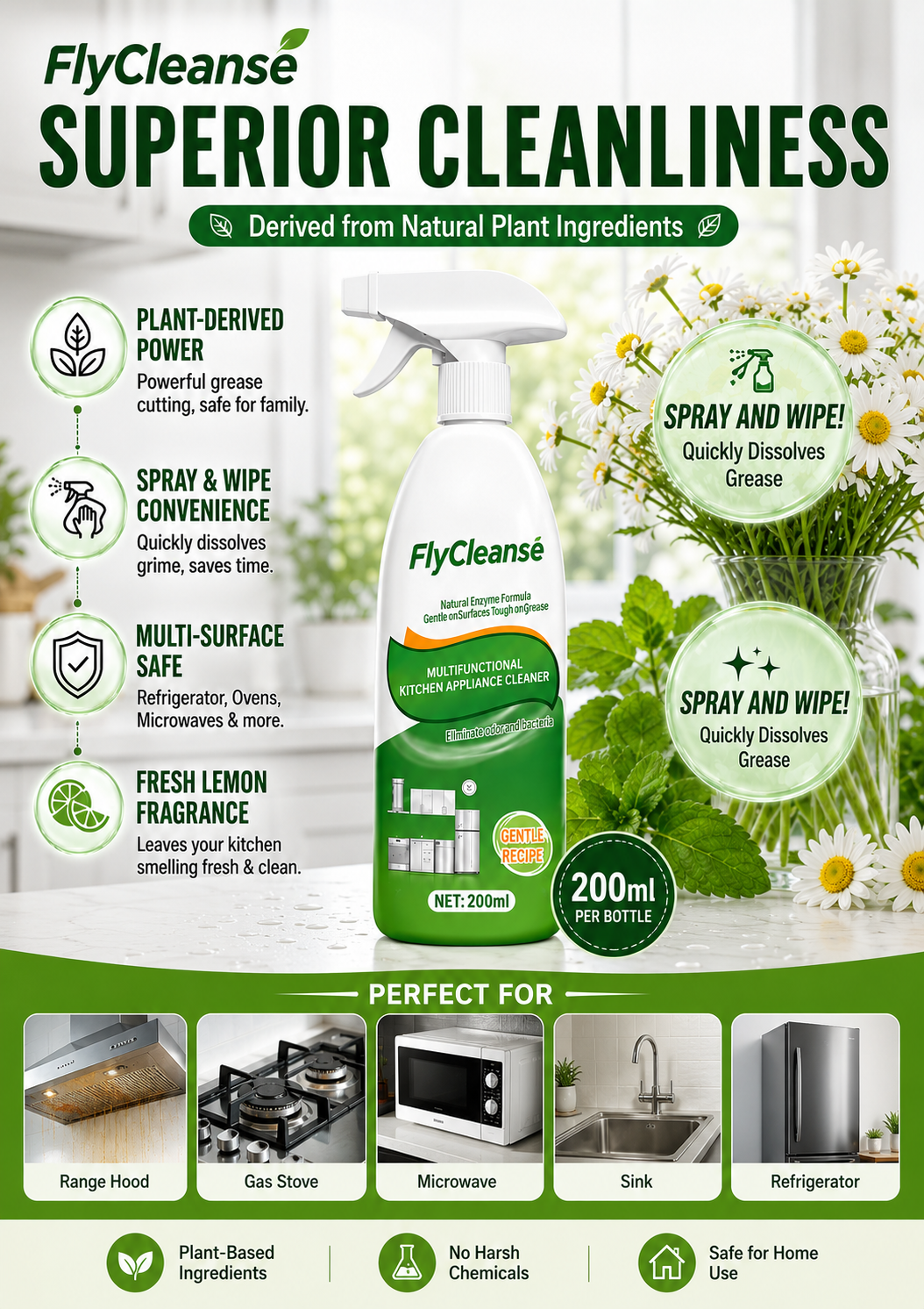 Multi-Purpose Kitchen Appliance Cleaner (Pack of 3)