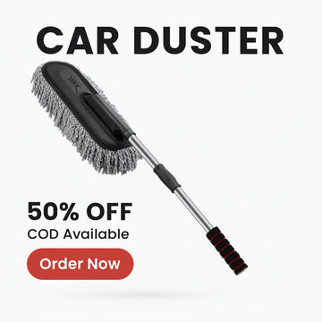 Soft Microfiber Car Duster Brush with Extendable Handle