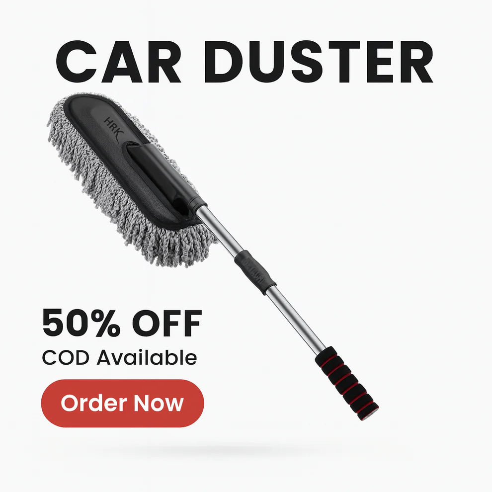 Soft Microfiber Car Duster Brush with Extendable Handle